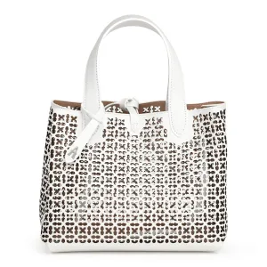 Frida Mini white and black laser-cut bag