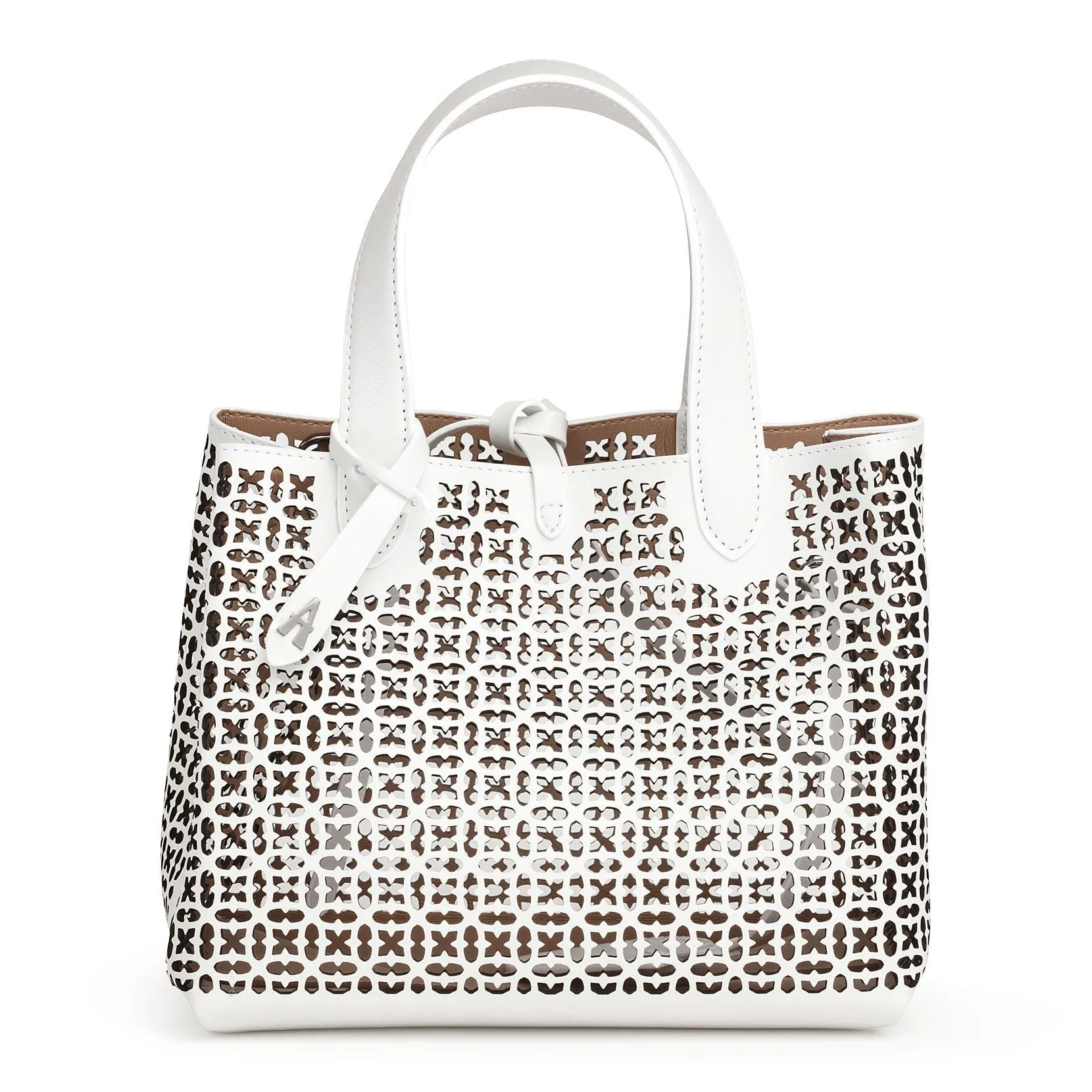 Frida Mini white and black laser-cut bag