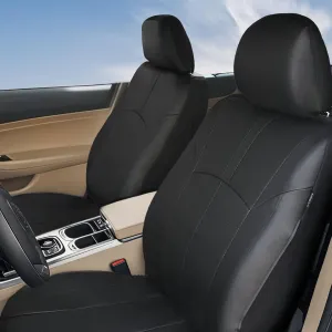 Front Car Seat Covers for Honda,Leather Bucket Seat Protector Custom Fit Honda CRV Pilot Odyssey HRV Ridgeline Civic Accord,2 Pack,Black