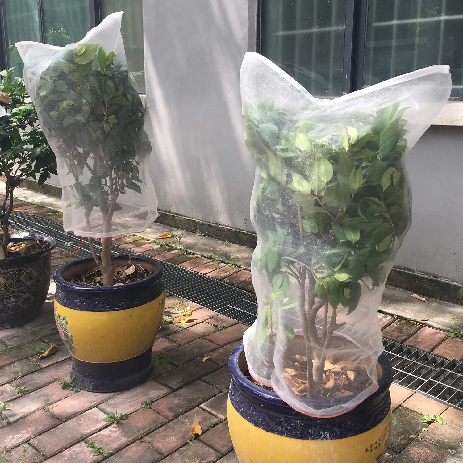 Fruit Protection Bags Large, 20pcs 23 x 16 inch Garden Insect Barrier Netting Bags with Drawstring, Plant Cover Bags for Tomatoes Fruit Trees Bananas Young Plants from Bugs Birds