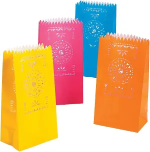 Fun Express Fiesta Luminary Bags-3 Dozen Bags, Day of The Dead, Cinco Party Supplies