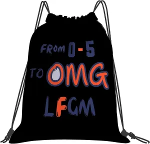 Funny From 0-5 To OMGS LFGM Ready For October-Mets drawstring bags sports drawstring bag small drawstring bag