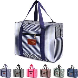 FUNSEED Travel Duffel Bags for Women and Men, 78L Large Waterproof Carry-on Luggage Bag (Blue, Small 21L)