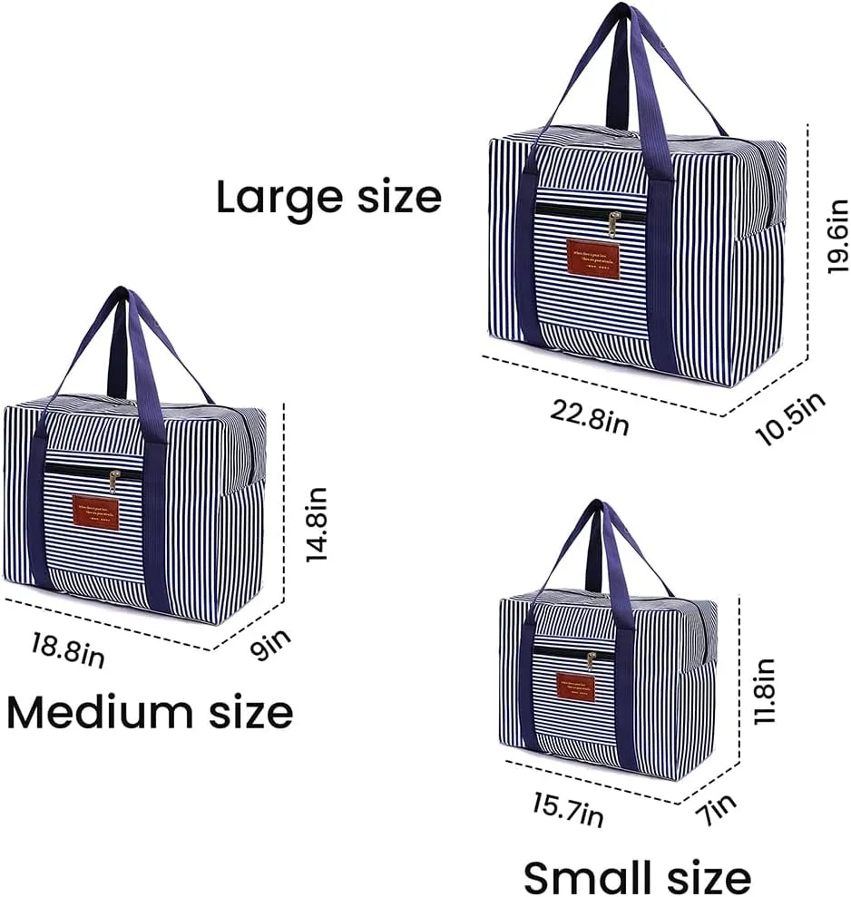 FUNSEED Travel Duffel Bags for Women and Men, 78L Large Waterproof Carry-on Luggage Bag (Blue, Small 21L)
