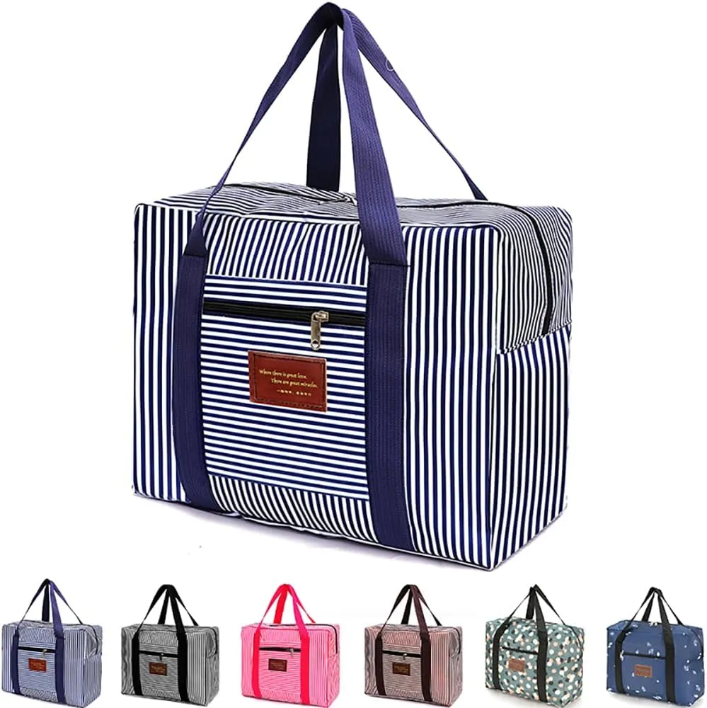 FUNSEED Travel Duffel Bags for Women and Men, 78L Large Waterproof Carry-on Luggage Bag (Blue, Small 21L)