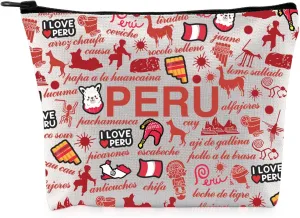 G2TUP Funny Peru Lovers Gift Peru Makeup Bag Peru Traveller Cosmetic Bag Peruvian Culture Lovers Gift (Peru MB)