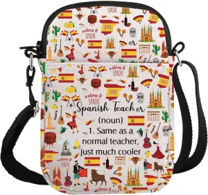 G2TUP Spanish Teacher Appreciation Inspired Gift Spanish Teacher Definition Makeup Bag Spanish Lover Cosmetic Bag Back To Sc-hool Gift (Spanish Teacher De- S)