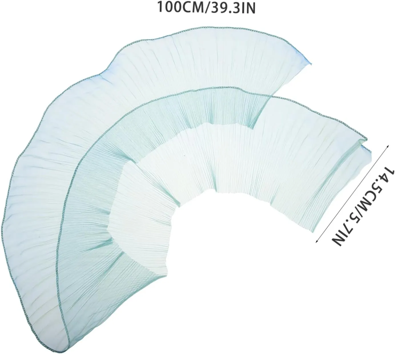 Gadpiparty Gradient Organza Ruffle Fabric Handmade Dress Material for Decoration Lightweight Crafting and Sewing Projects for Weddings Parties and Floral Arrangements