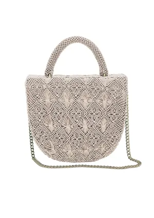 Gaira Handmade Macramé Suede Mini Bag