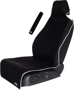 Gear Black Premium Universal Fit Waterproof Stain Resistant Car Seat Cover Neoprene Non-Slip Bucket Seat Dog Sweat Proof Protector Save Your Leather Cloth Seats Van Truck SUV Auto Sedan