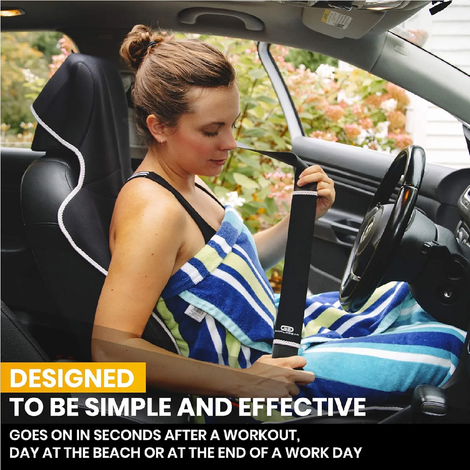 Gear Black Premium Universal Fit Waterproof Stain Resistant Car Seat Cover Neoprene Non-Slip Bucket Seat Dog Sweat Proof Protector Save Your Leather Cloth Seats Van Truck SUV Auto Sedan
