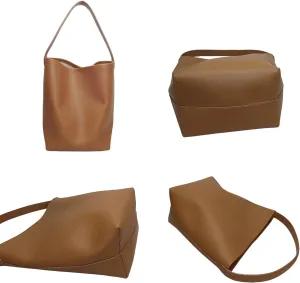 Genuine Leather Bucket Tote Bags for Women: Versatile and Stylish Casual Shoulder Handbags