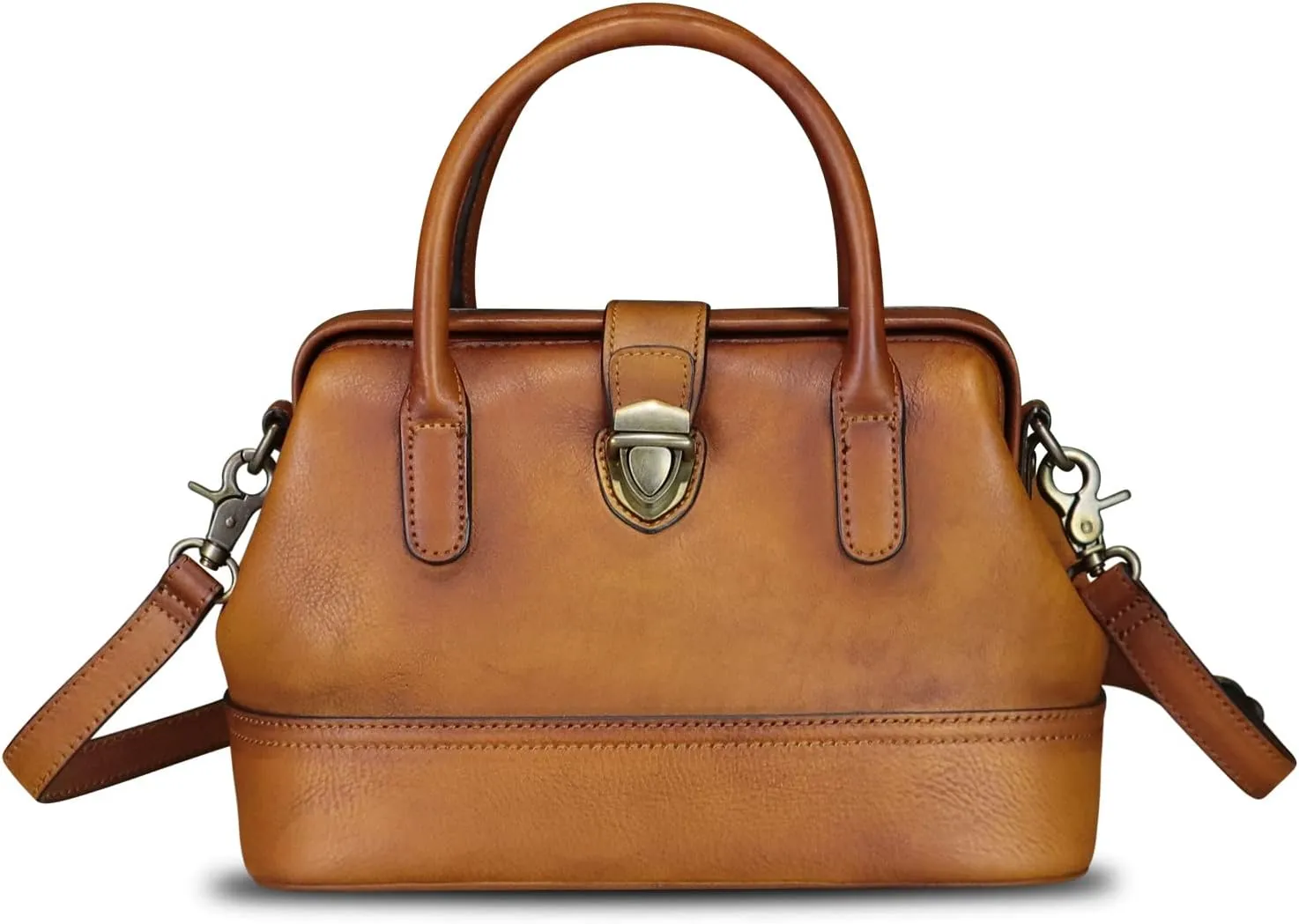 Genuine Leather Purses and Handbags for Women Vintage Handmade Real Leather Shoulder Bag Crossbody Satchel Purse with Strap