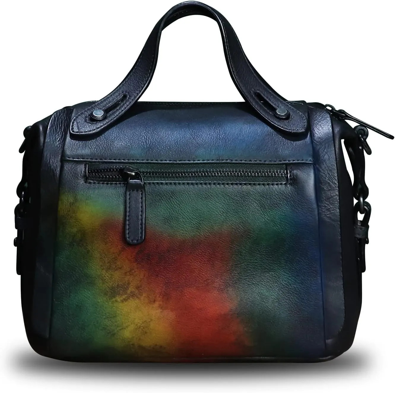 Genuine Leather Satchel Handbag for Women Retro Handmade Top Handle Crossbody Shoulder Bag Purses