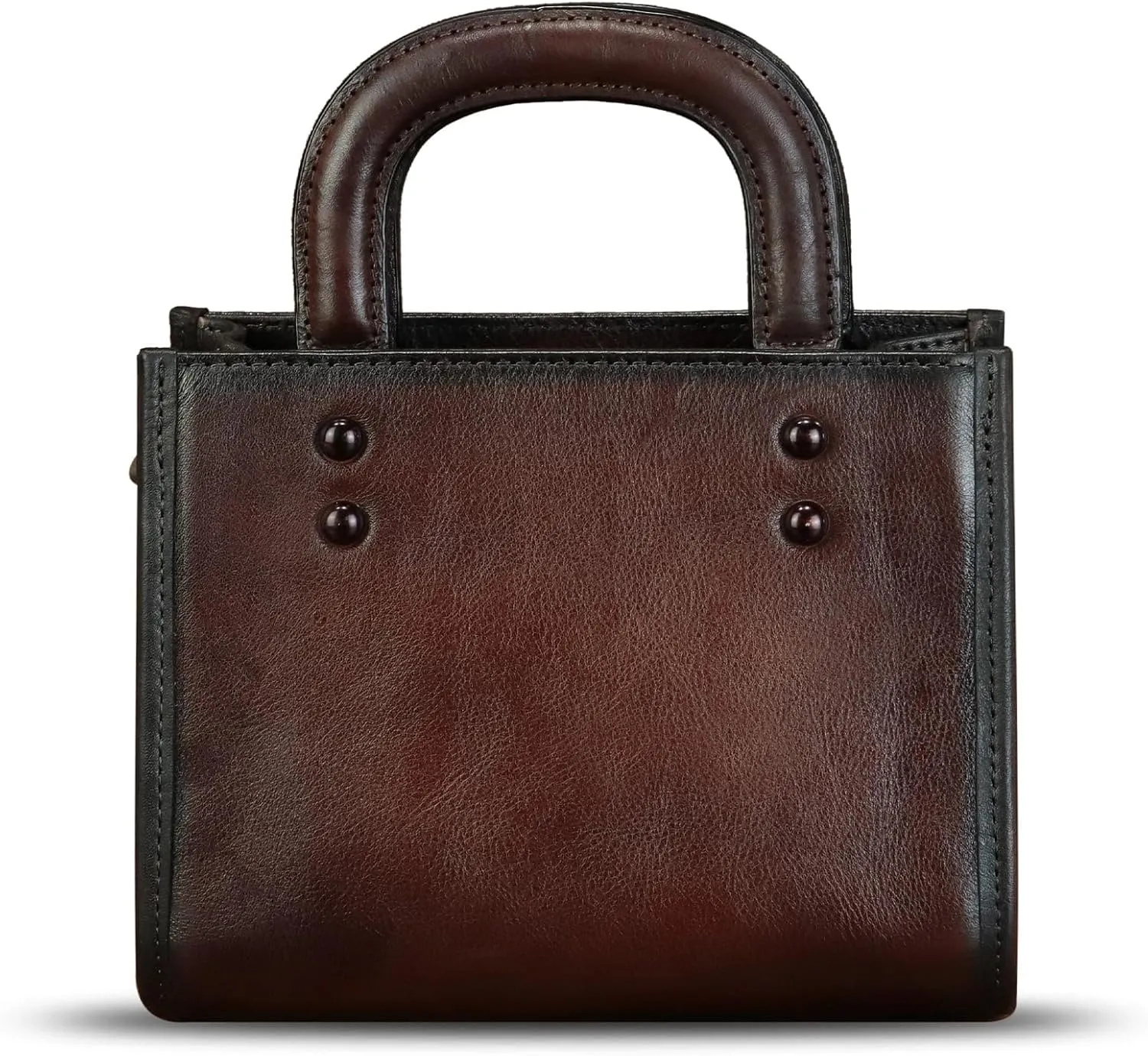 Genuine Leather Small Crossbody Bag for Women Vintage Real Leather Shoulder Bag Handbag Satchel Purse Phone Bag with Strap