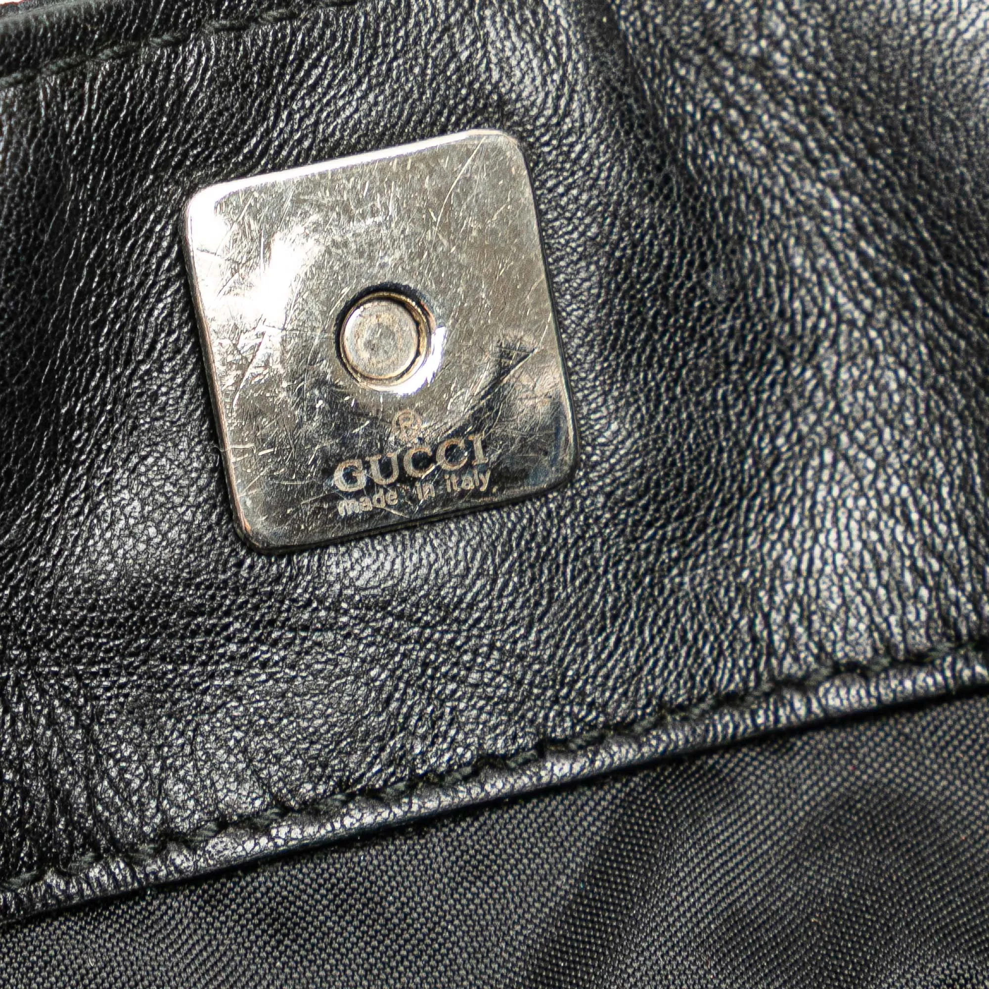 GG Canvas Bamboo Web Satchel