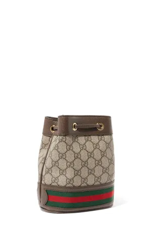 GG Supreme Mini Ophidia Bucket Bag