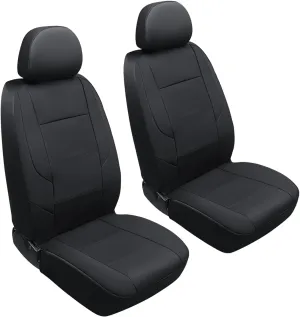 GIANT PANDA Front Car Seat Cover for Buick, Leather Bucket Seat Covers Custom Fit Buick Enclave Encore GX Envision Envista (Black)