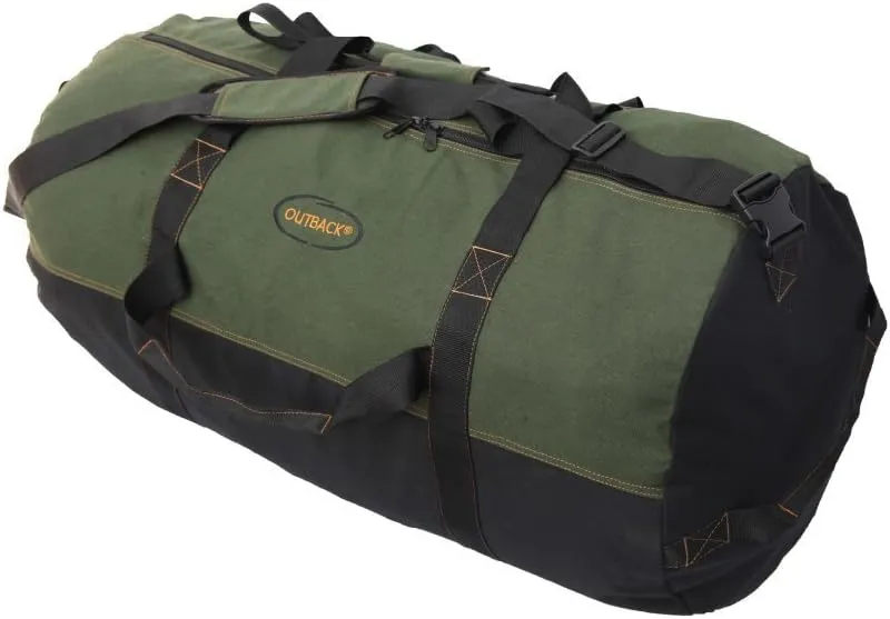 Gilbins Heavyweight Cotton Canvas Outback Camping Hiking Duffle Bag X-Large
