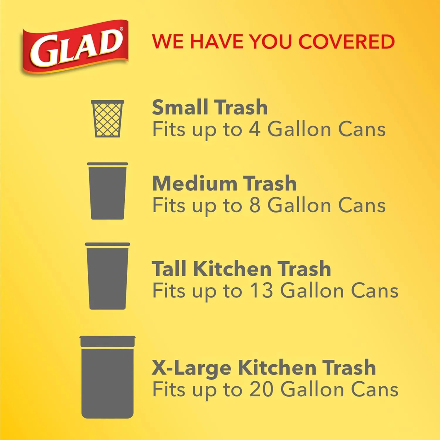 Glad Medium Drawstring Trash Bags, 8 Gallon, White, Fragrance Free, 80 Count, Pack May Vary