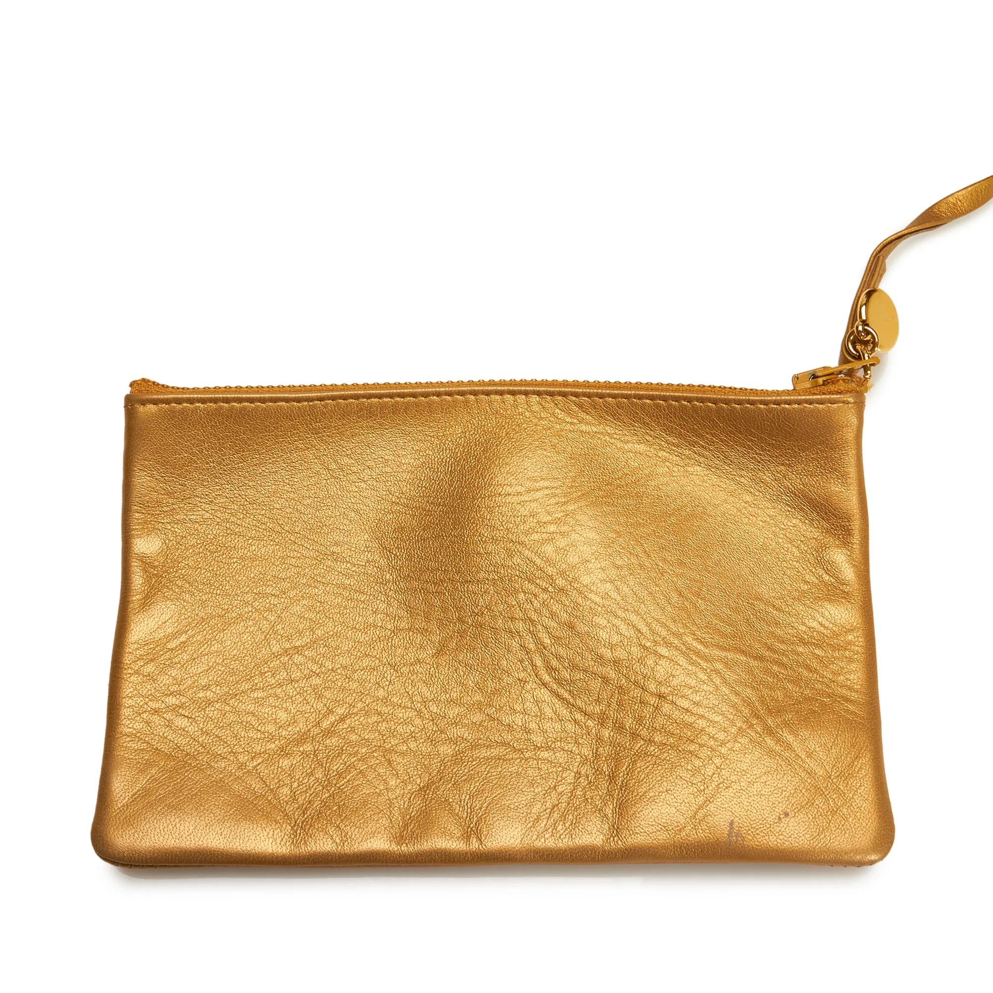 Gold Chanel Brocade Bucket Bag