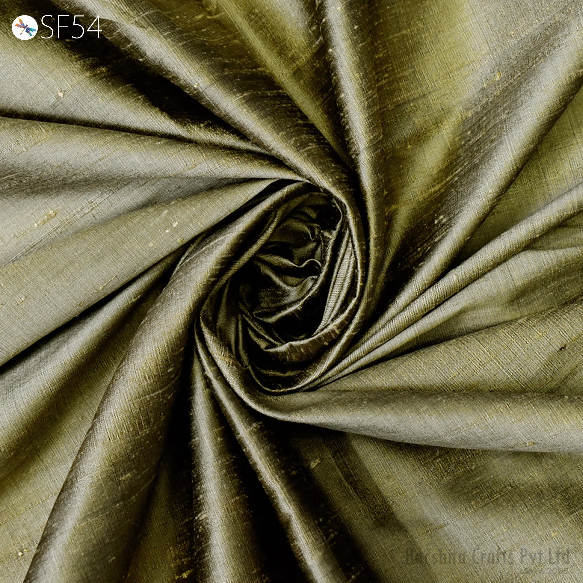 Gold Grey Pure Dupioni by the yard Indian Raw Silk Wedding Dresses Table Runner Cushion Pillow Covers Lamp Shades Wall covering Upholstery