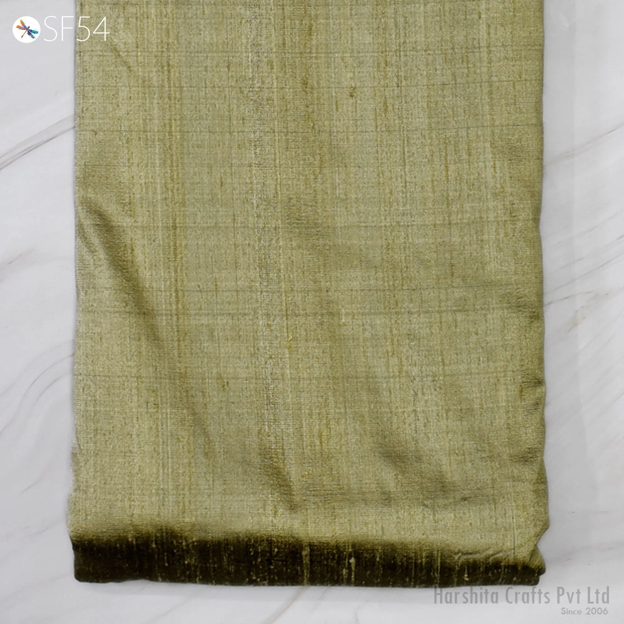 Gold Grey Pure Dupioni by the yard Indian Raw Silk Wedding Dresses Table Runner Cushion Pillow Covers Lamp Shades Wall covering Upholstery