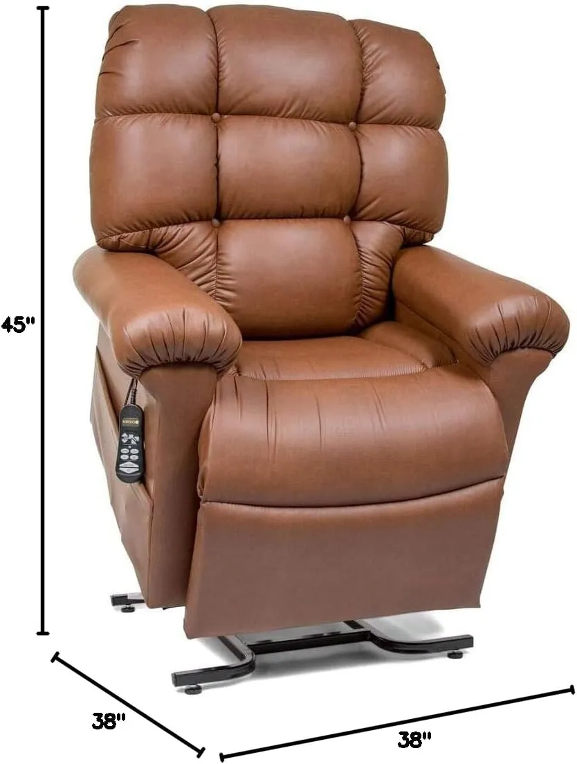 Golden Technologies Cloud with Twilight Positioning PR515 MLA Dual Motor Lift Chair Zero Gravity Recliner - Buckskin Tan Leather