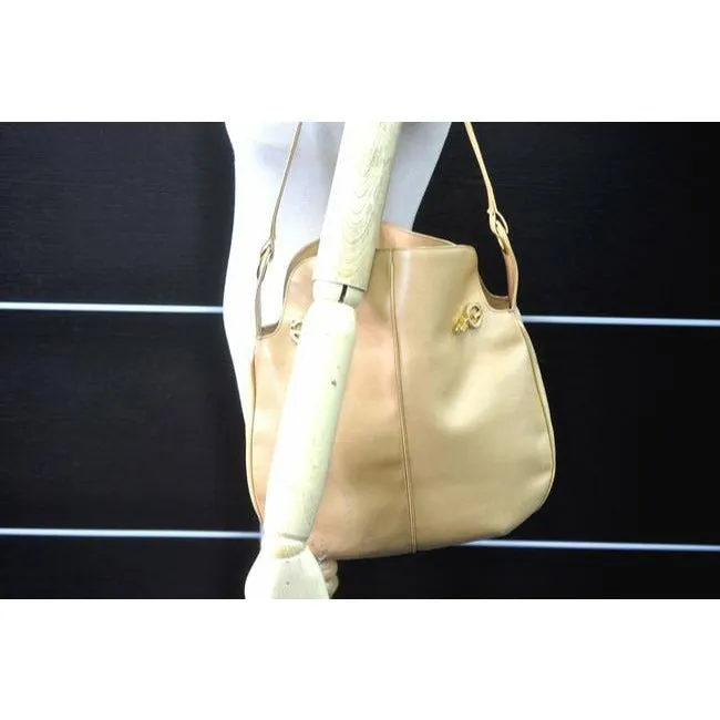 Gucci 1955 Horsebit Yellow Leather Bucket Bag W  Belted Gold GG Top