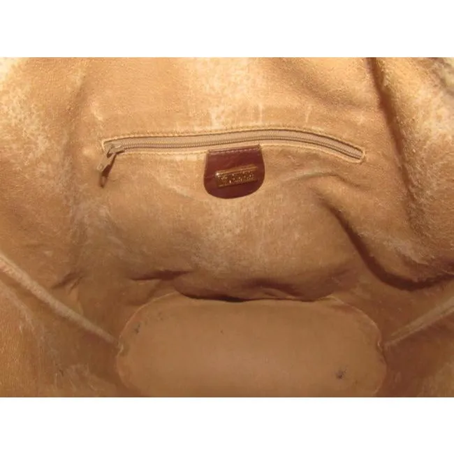 Gucci Brown Micro Guccissima Print Leather Bucket Bag w Red/Green Sttripe