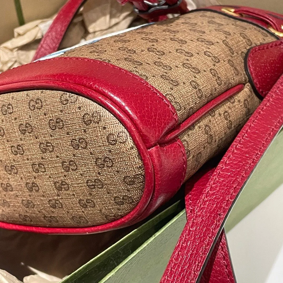 Gucci Doraemon Red Brown Bucket Bag