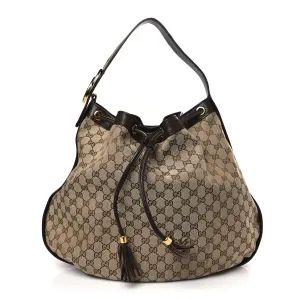 GUCCI GG INTERLOCKING ICON MEDIUM DRAWSTRING HOBO BAG
