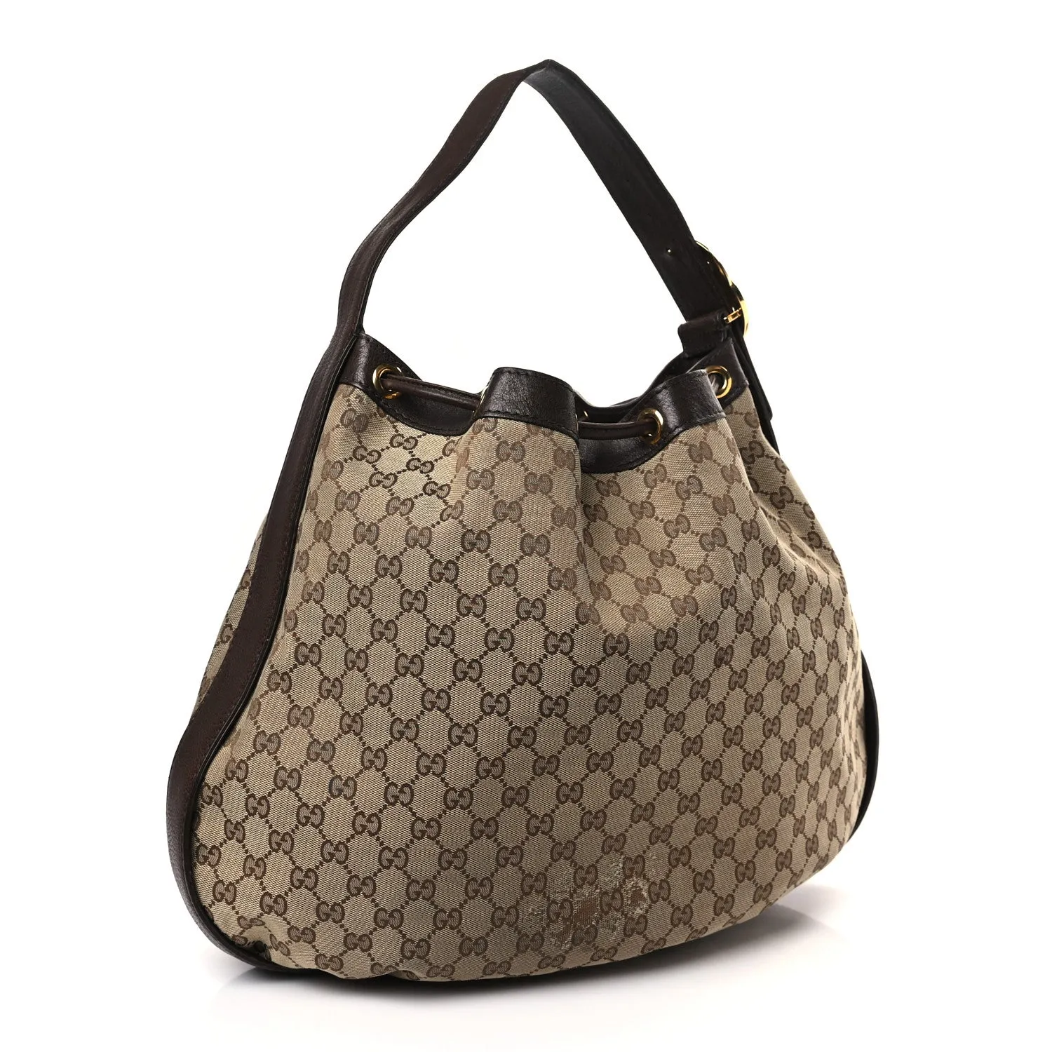 GUCCI GG INTERLOCKING ICON MEDIUM DRAWSTRING HOBO BAG