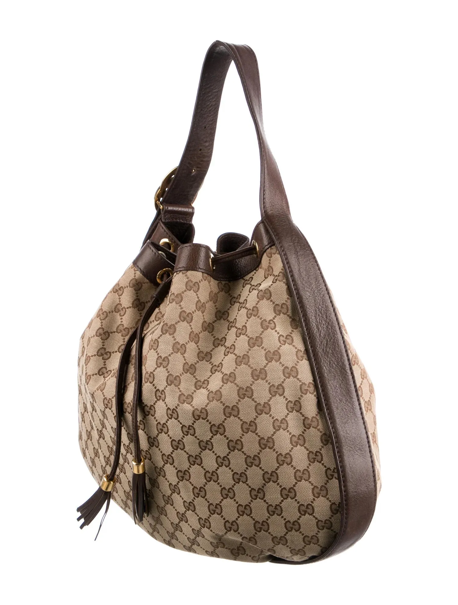 GUCCI GG INTERLOCKING ICON MEDIUM DRAWSTRING HOBO BAG