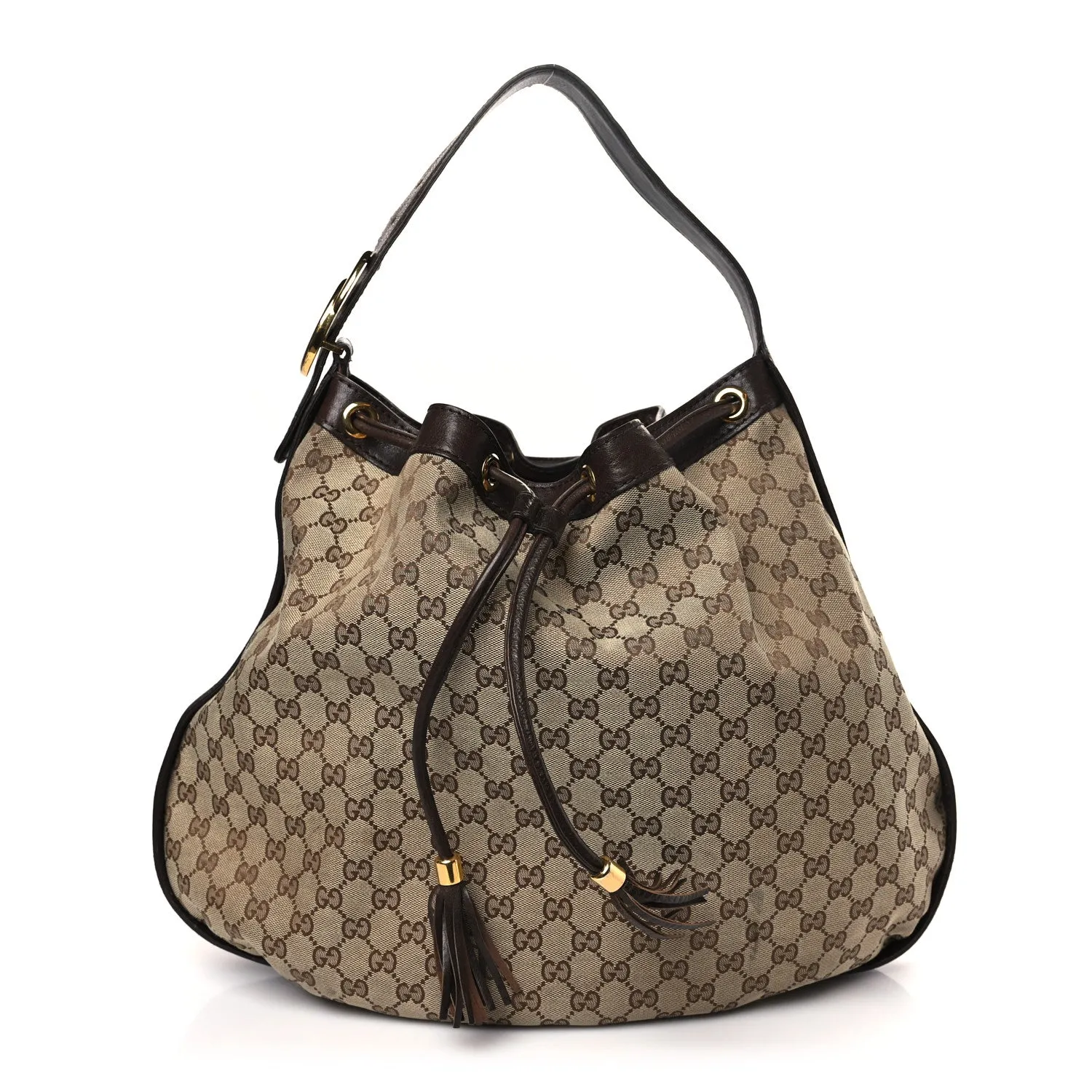 GUCCI GG INTERLOCKING ICON MEDIUM DRAWSTRING HOBO BAG