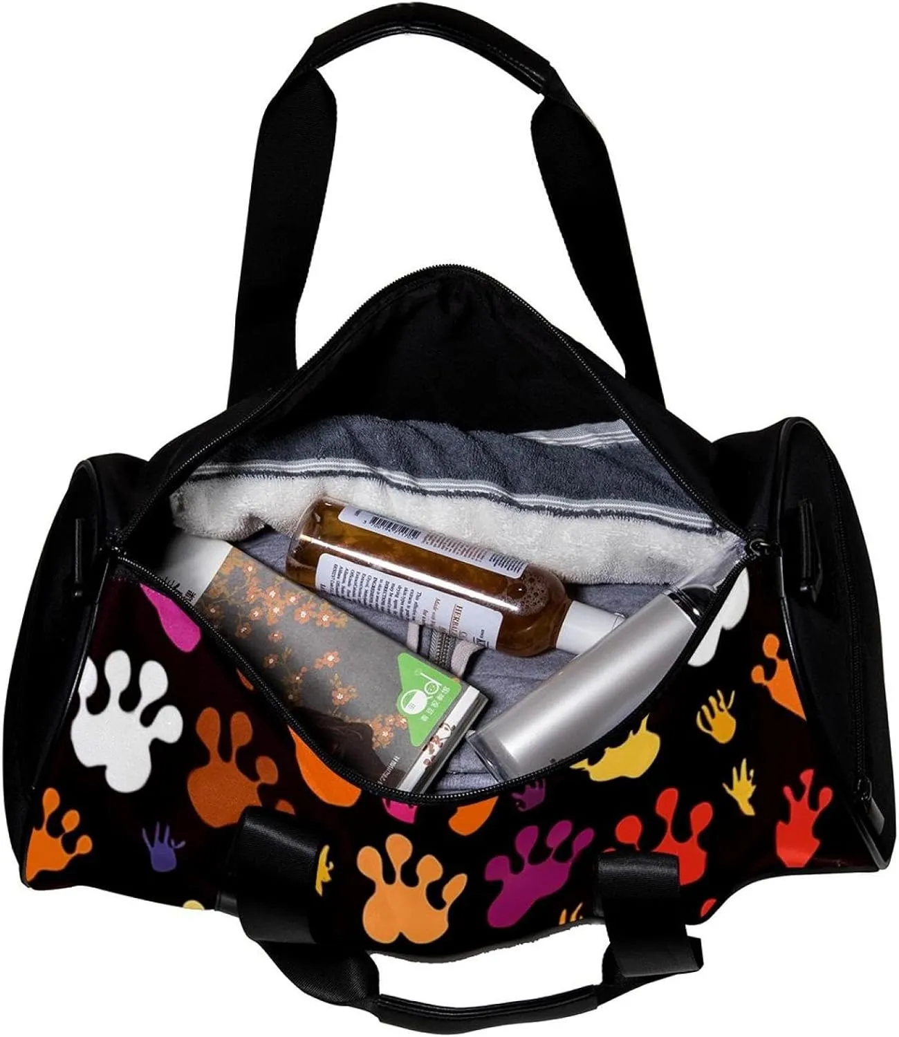 Gym Bags for Women,Duffle Bag for Travel,Bones and Paw Print,Gym Bag for Men