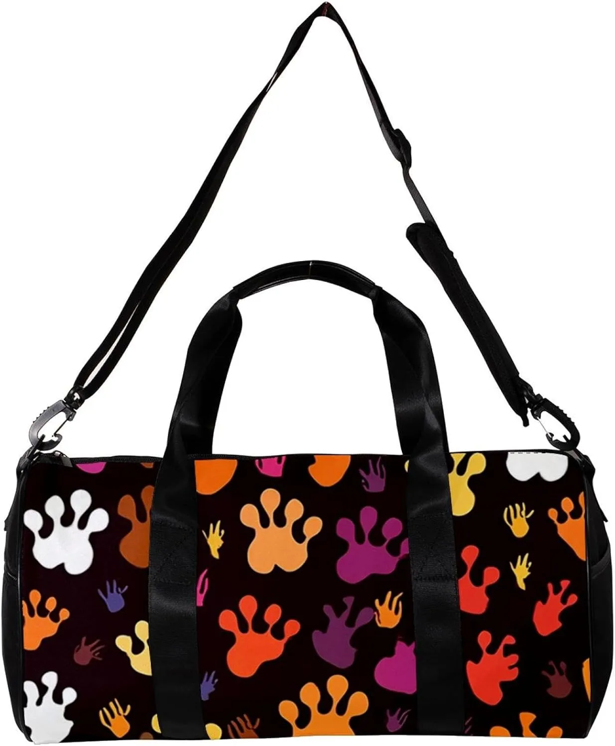 Gym Bags for Women,Duffle Bag for Travel,Bones and Paw Print,Gym Bag for Men