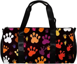Gym Bags for Women,Duffle Bag for Travel,Bones and Paw Print,Gym Bag for Men