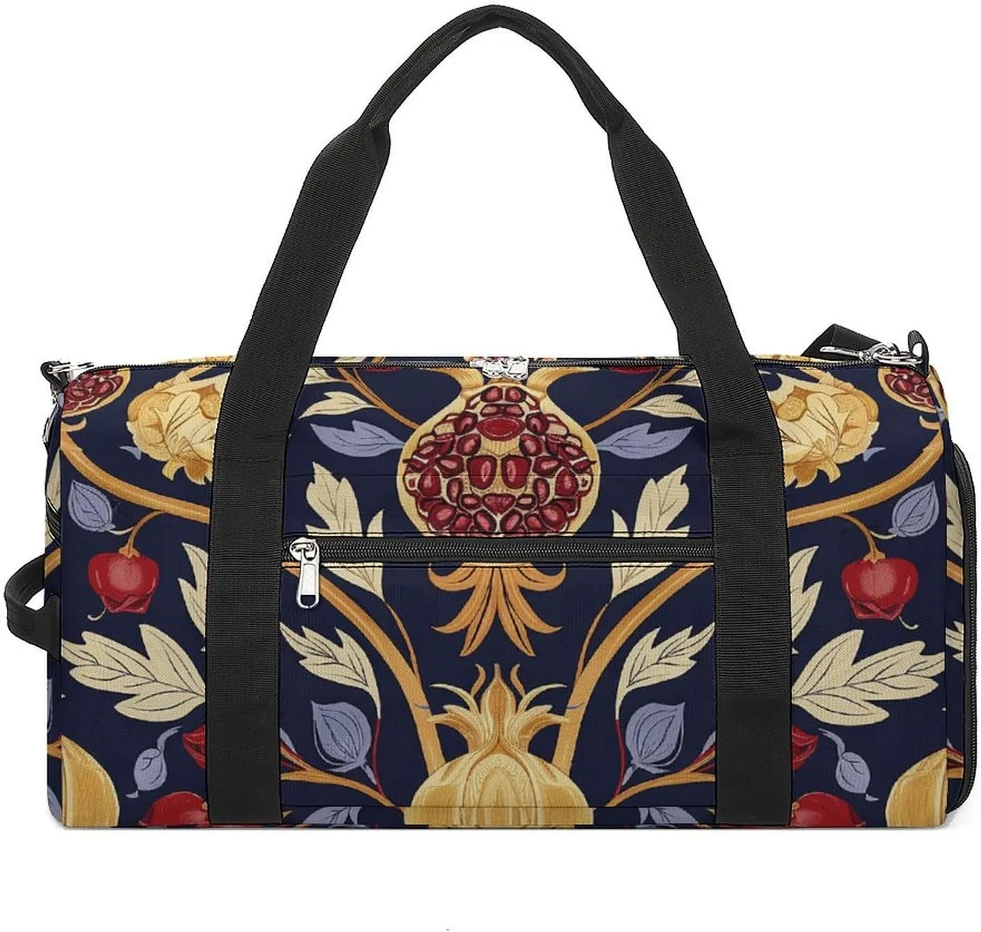 Hand Drawn Pomegranate Barrel Gym Bags for Men And Women, Duffle Bag for Travel Sports Bag Camping Weekend Carry on Overnight Duffel Bag with Shoulder Strap