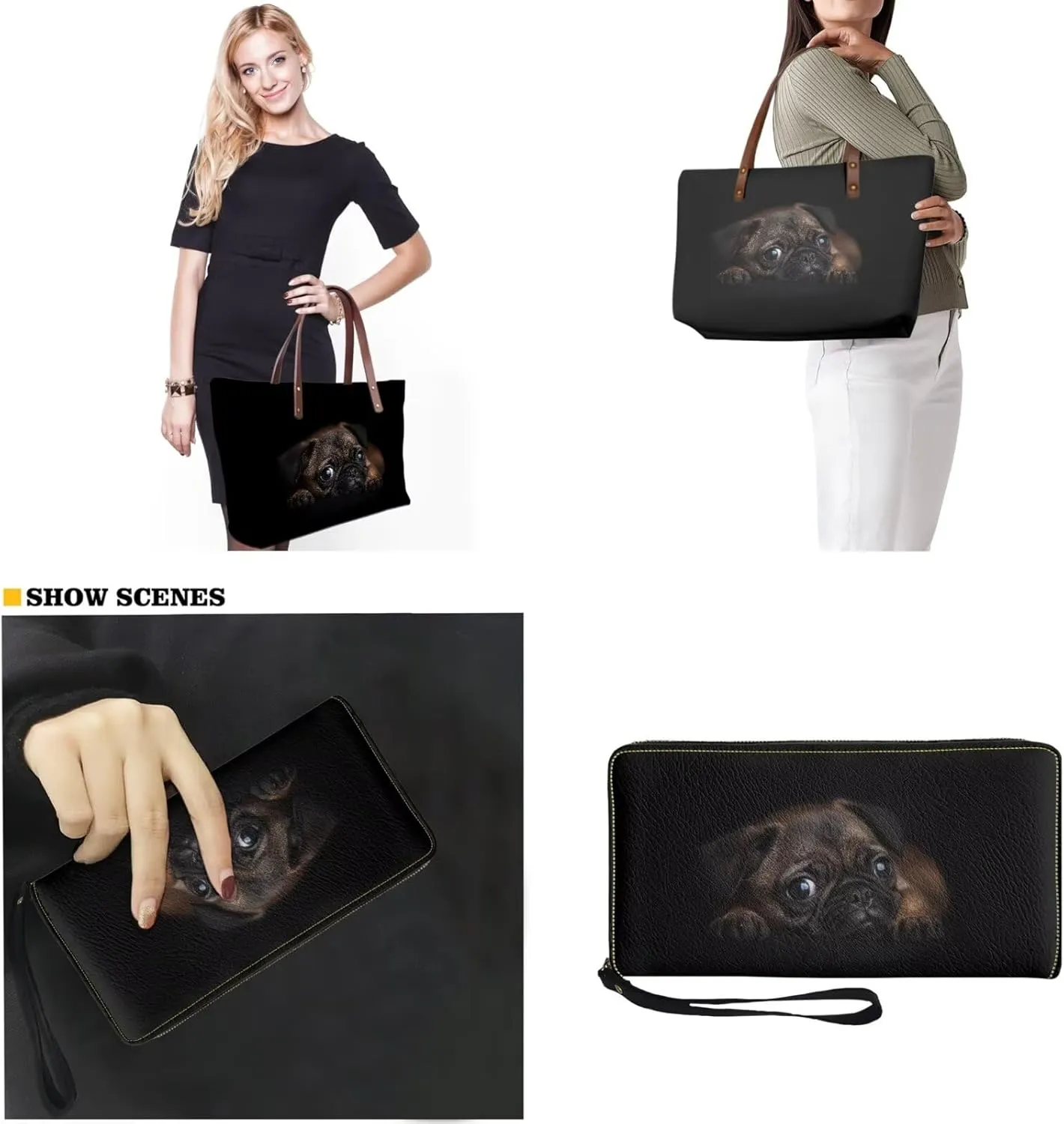 Handbags with Wallet Set for Women,Large Tote Bag Handbag and Purse Set,Top Handle Satchel Purse for Travel