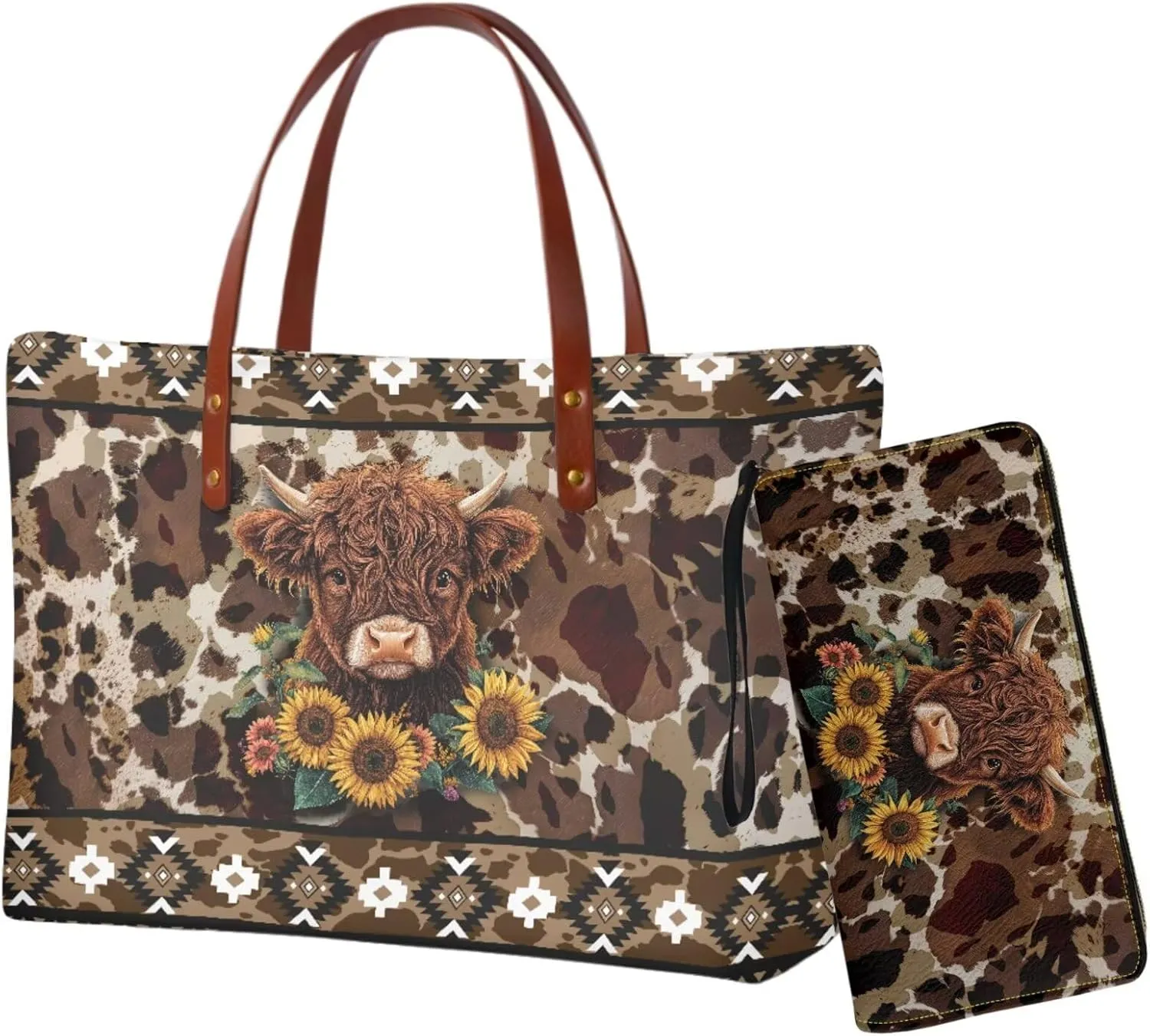Handbags with Wallet Set for Women,Large Tote Bag Handbag and Purse Set,Top Handle Satchel Purse for Travel