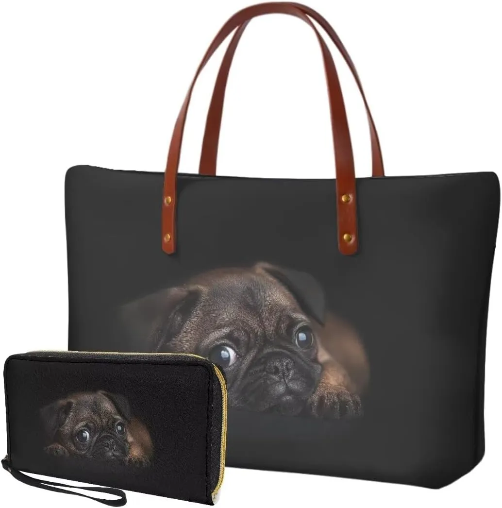 Handbags with Wallet Set for Women,Large Tote Bag Handbag and Purse Set,Top Handle Satchel Purse for Travel