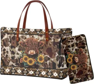 Handbags with Wallet Set for Women,Large Tote Bag Handbag and Purse Set,Top Handle Satchel Purse for Travel