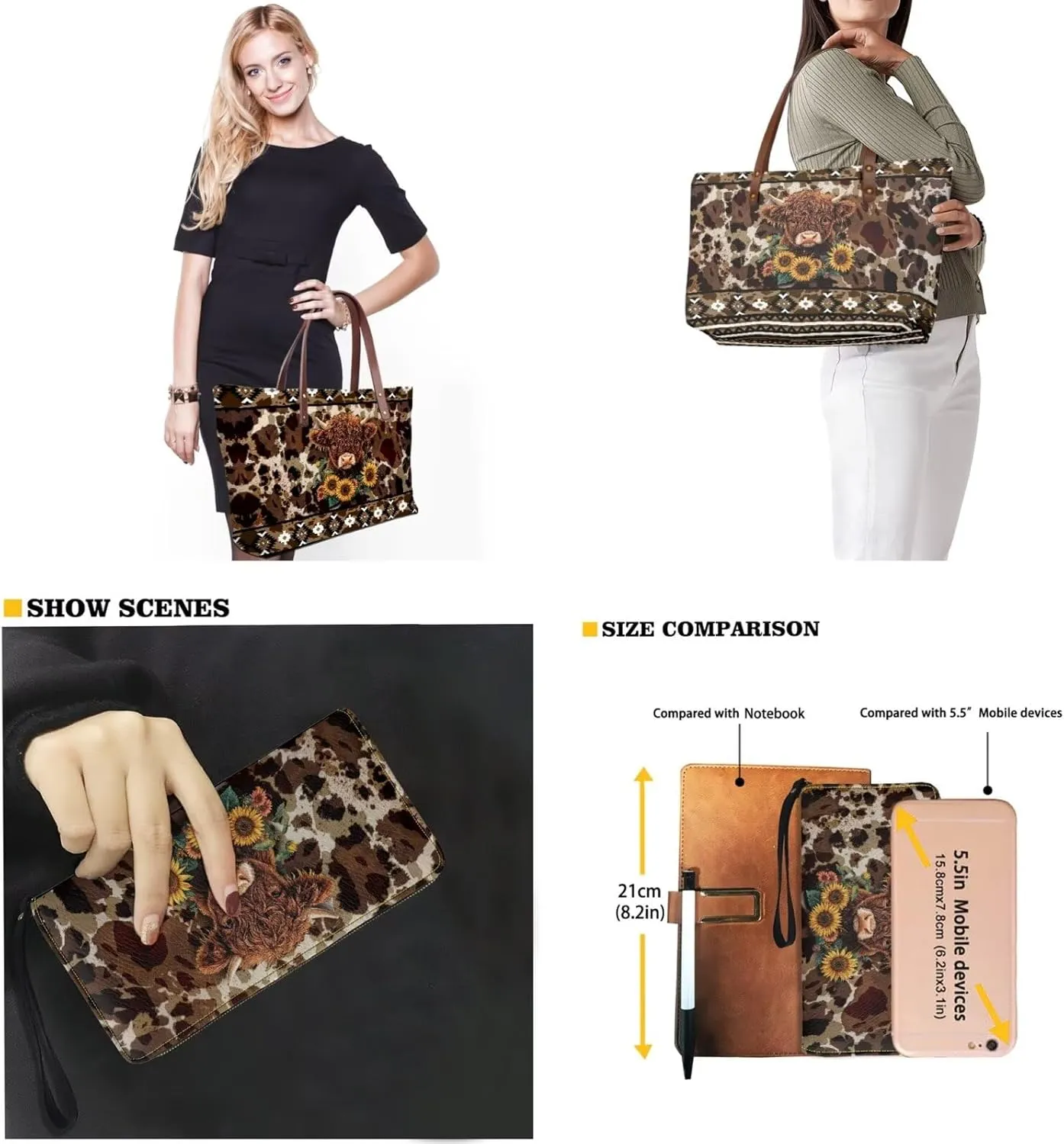 Handbags with Wallet Set for Women,Large Tote Bag Handbag and Purse Set,Top Handle Satchel Purse for Travel