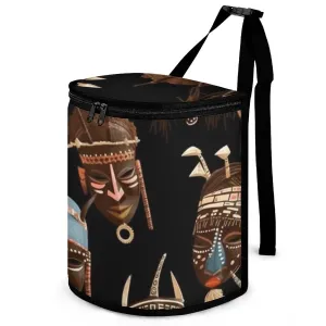 Hanging Car Trash Bag Protable Trash Can African Ritual Ethnic Tribal Waterproof Garbage Bin for Car