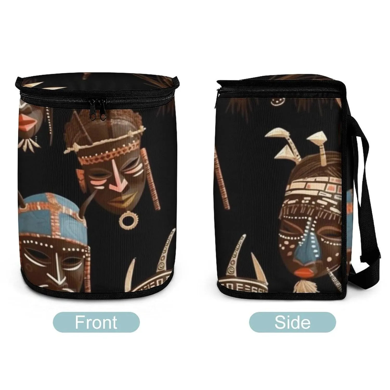Hanging Car Trash Bag Protable Trash Can African Ritual Ethnic Tribal Waterproof Garbage Bin for Car