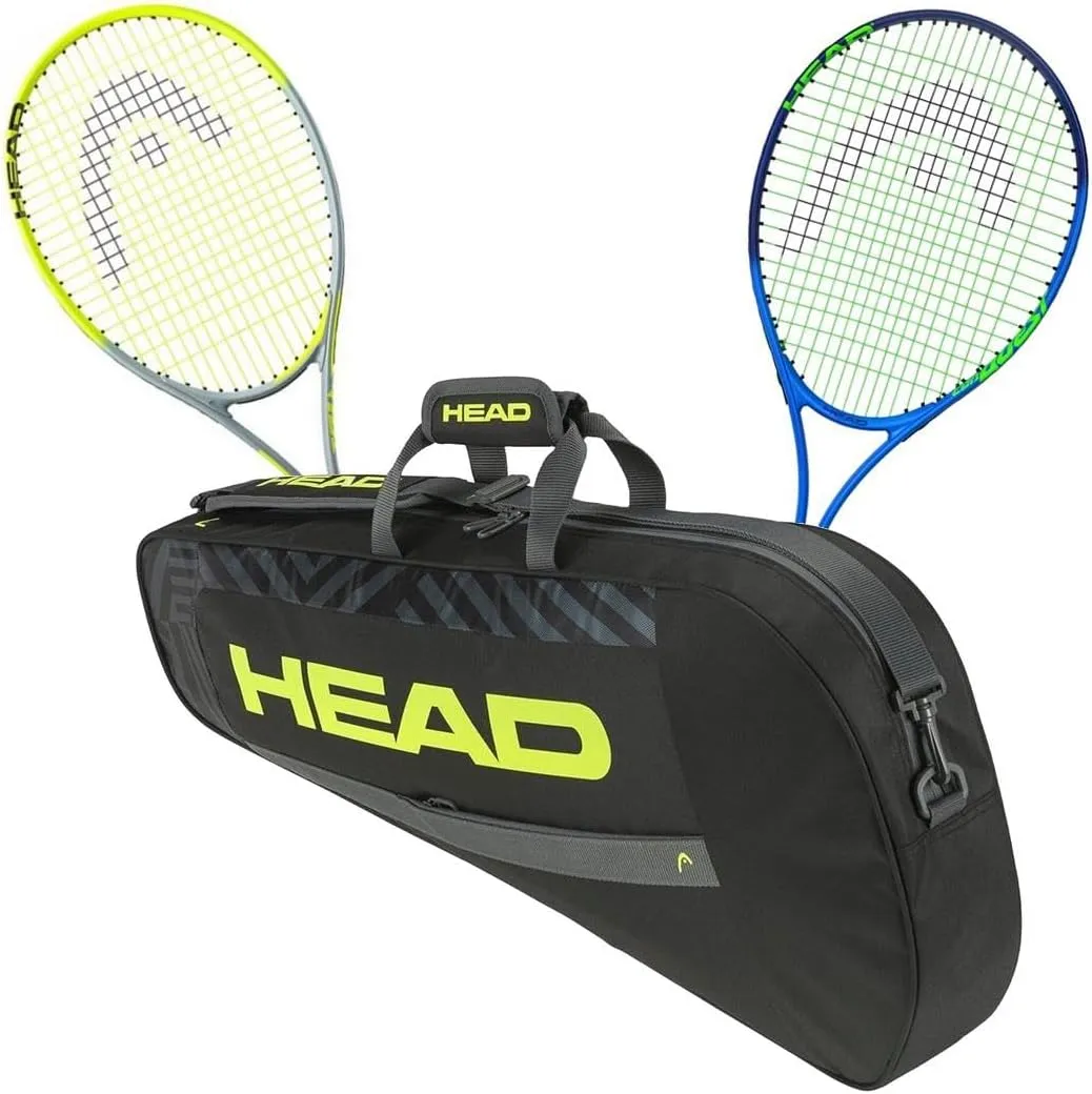 Head Nano Titanium Tour Pro   Ti. Conquest Tennis Racquet Doubles Bundle w a Head Base Tennis Racquet Bag