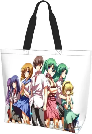 Higurashi When They Cry Shoulder Bag Womens Large Capacity Storage Bag Shopping Bags For Beach Daily Travel