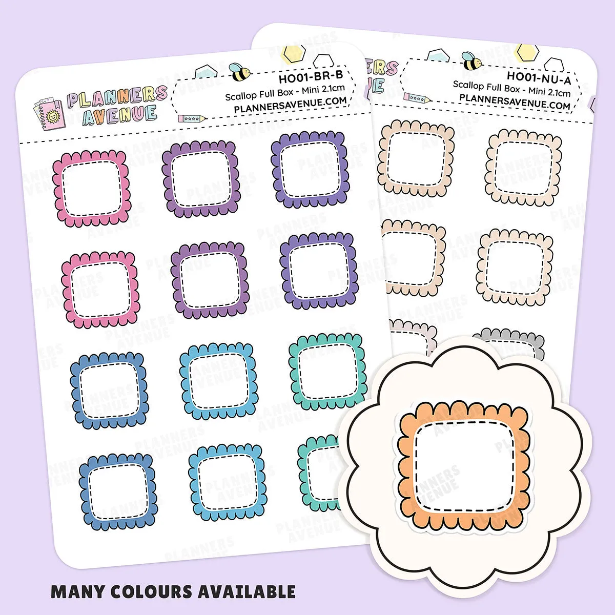 Hobonichi Scalloped Box Stickers