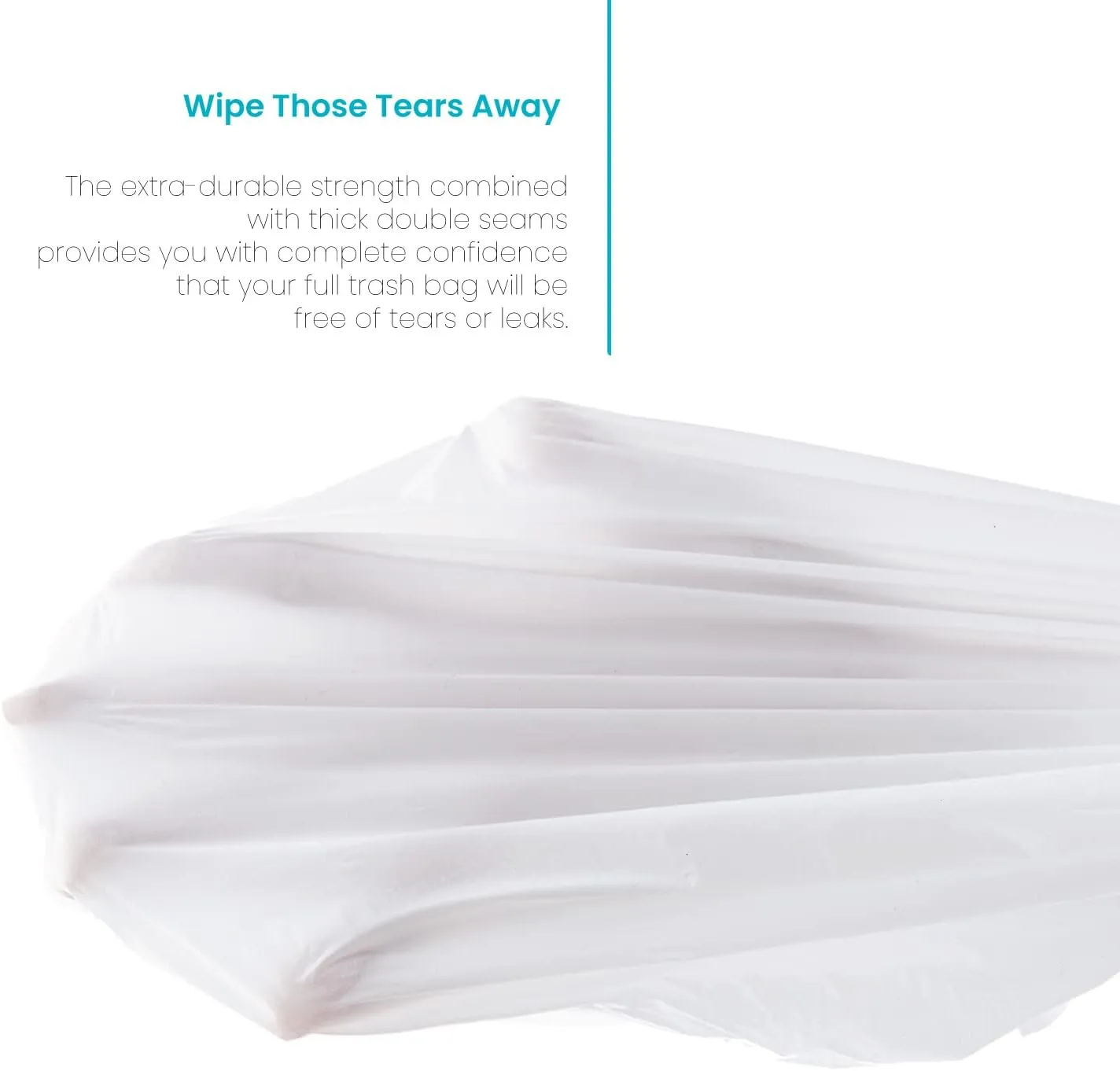 Home Zone Living 8 Gallon Kitchen Trash Bags with Drawstring Handles, Heavy Duty Custom Fit Design for 30 Liter Dual Recycling Liners, Code 30R, 60 Count